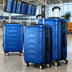 3-Piece Luggage Set 20 24 28 Inch Hard Shell Spinner Wheels TSA Lock Travel