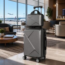 Hard Shell Luggage Set 20 Inch Carry-On Suitcase 12 Inch Travel Case TSA Lock