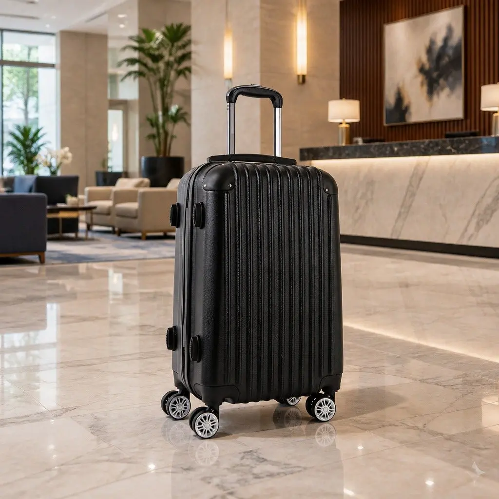 Hard Shell Luggage 28 Inch Black Carry On Suitcase with TSA Lock and Spinner Wheels