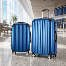Hard Shell Luggage Set 2 Piece Carry On Spinner Wheels TSA Lock Travel Suitcase