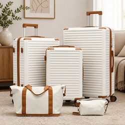 5-Piece Luggage Suitcase Set Trolley Travel TSA Hard Case 20" 24" 28"