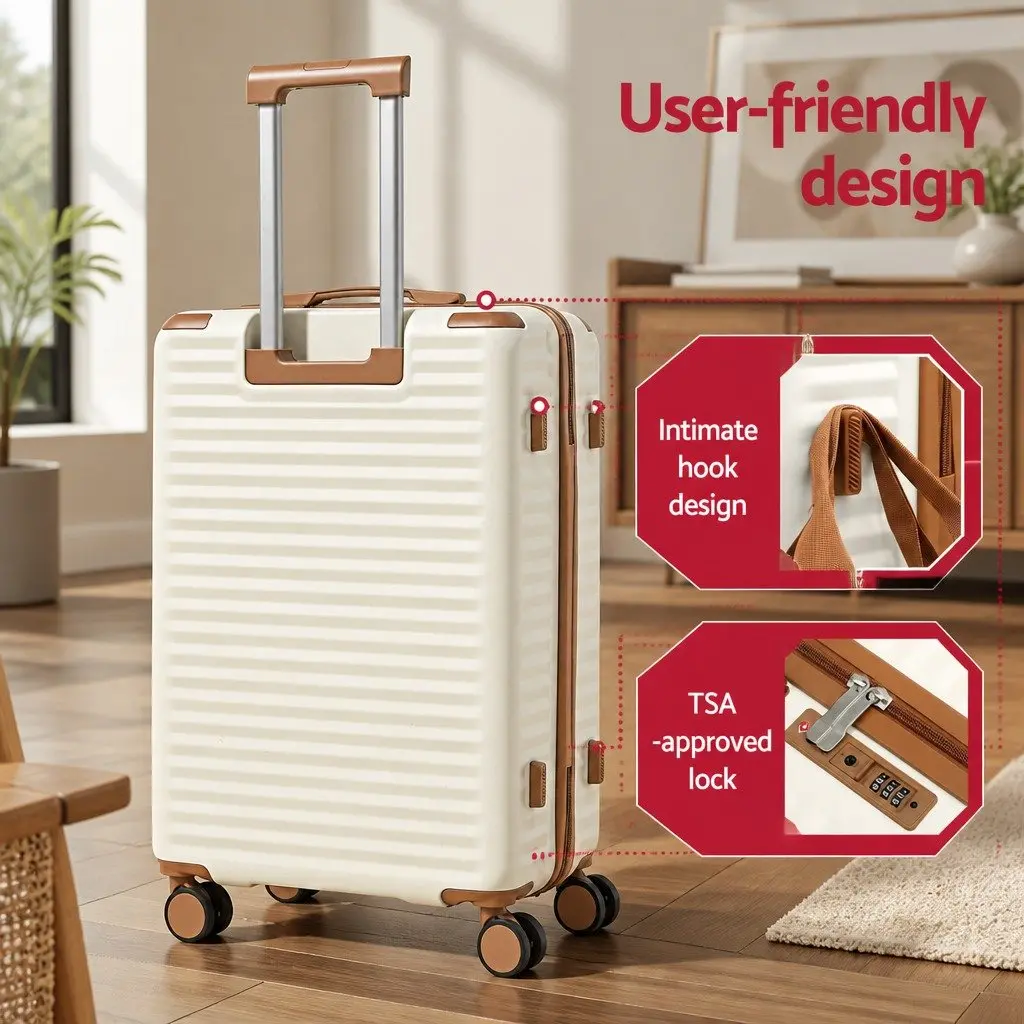 5pcs Luggage Suitcase Set Hard Shell Trolley Travel Case TSA Lock Lightweight