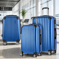 3-Piece Hard Shell Luggage Set 20 24 28 Inch Spinner Travel Suitcase TSA Lock