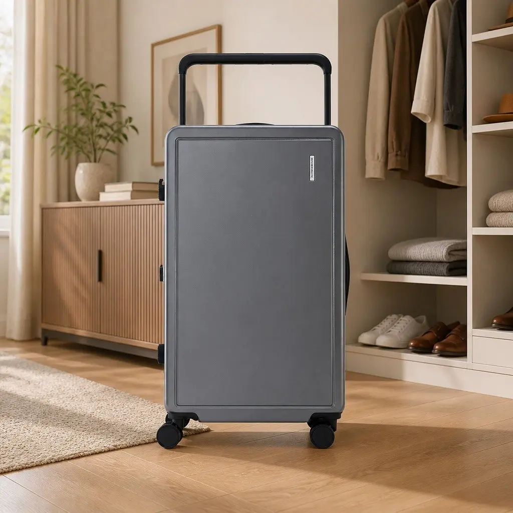 28" Hard Case Suitcase Wide Handle Anthracite Grey