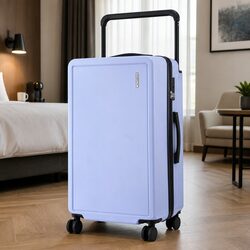 28 Inch Luggage Suitcase Travel Trolley TSA Lock Wide Handle Light Blue