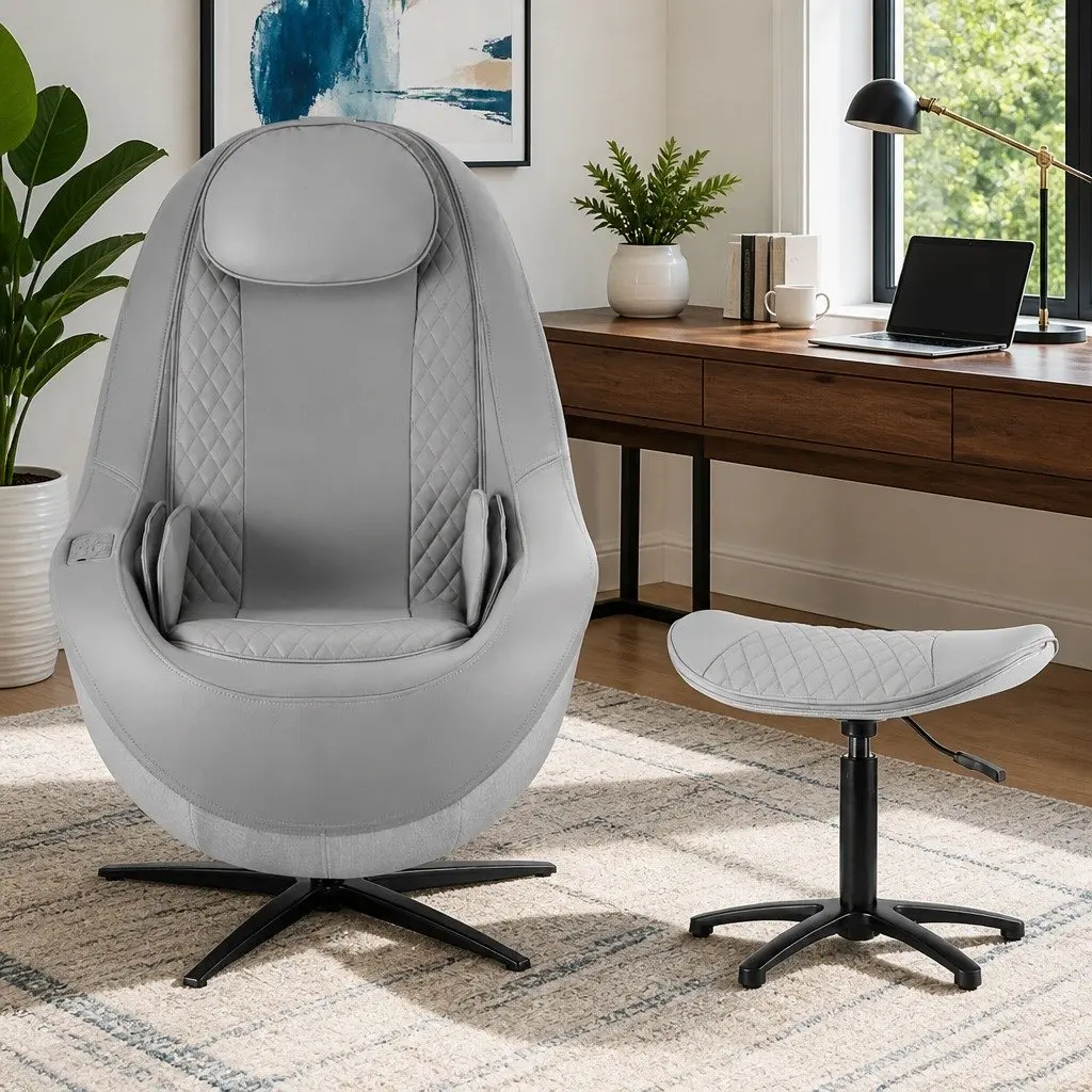 Massage Chair 3D Roller Grey Electric Recliner Home Spa Therapeutic