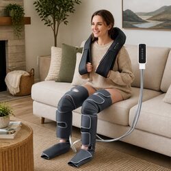 Electric Leg Foot Massager Air Wrap Shiatsu Neck Massager Heating Relaxation