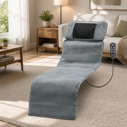 Electric Massage Mat 10 Motors Vibration Heating Neck Back Relaxation Home