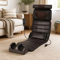Full Body Massage Mat Kneading Neck Foot Massager Heated Vibration Airbag