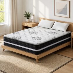 King Size Mattress 34cm Euro Top Cool Gel Memory Foam Medium Firm Support