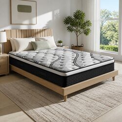 King Size Euro Top Mattress 32cm Thick Pocket Spring Bed Sleeping Comfort