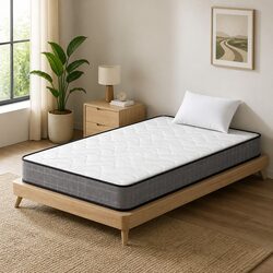 King Single Mattress 13cm Medium Firm Bonnell Spring Tight Top Quilted Bed