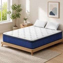 Queen Mattress 34cm Cool Gel Memory Foam 7 Zone Pocket Spring Euro Top Bed