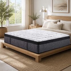 King Size Mattress 34cm Euro Top 9-Zone Pocket Spring Medium Firm Support