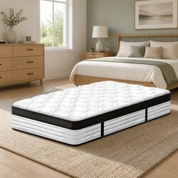 King Single Mattress 31cm Euro Top Pocket Spring Bed Plush Medium Firm Support