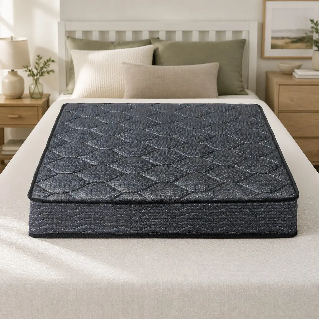 King Single Mattress Medium Firm 16cm Tight Top Bonnell Spring Grey