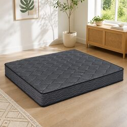 King Size Mattress 16cm Bonnell Spring Tight Top Medium Firm Grey Serena