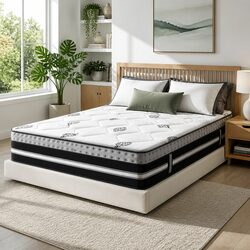 Double Mattress 35cm Pocket Spring Gel Memory Foam Medium Firm Bed in a Box