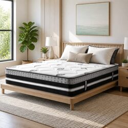 King Size Mattress 35cm Pocket Spring Gel Memory Foam Bed in a Box Medium Firm