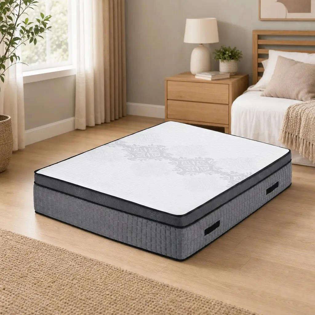 Queen Mattress 37cm 4-in-1 Adjustable Firmness Dual Zone Flippable Memory Foam