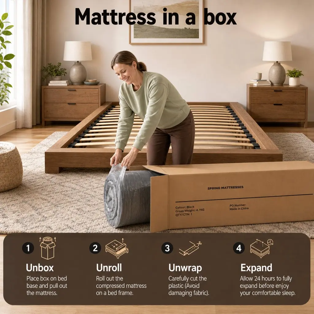 Queen Mattress Dual Zone Flippable 37cm Adjustable Firmness Memory Foam