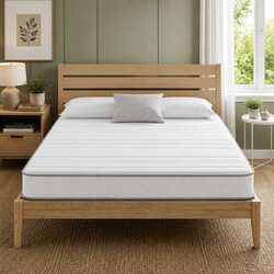 Queen Mattress 20cm Medium-Firm Egg-Crate Foam Pocket Spring Reinforced Edge