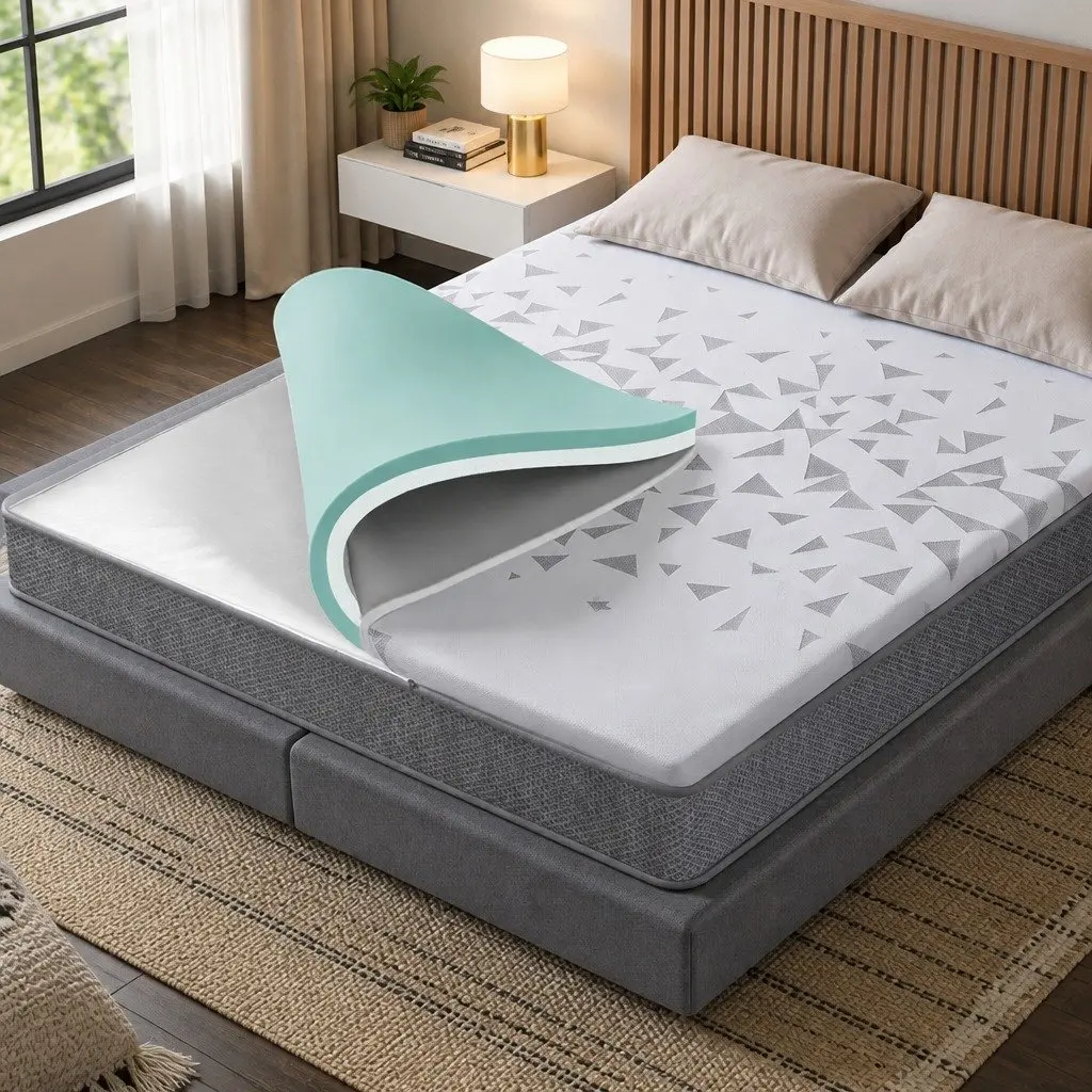 Double Mattress 23cm Pocket Spring Reversible Foam Adjustable Firmness Medium