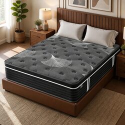 Double Mattress 35cm Euro Top Medium Firm Pocket Spring Graphene Memory Foam