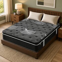 Queen Mattress 35cm Euro Top Medium Firm Pocket Spring Cooling Memory Foam Bed