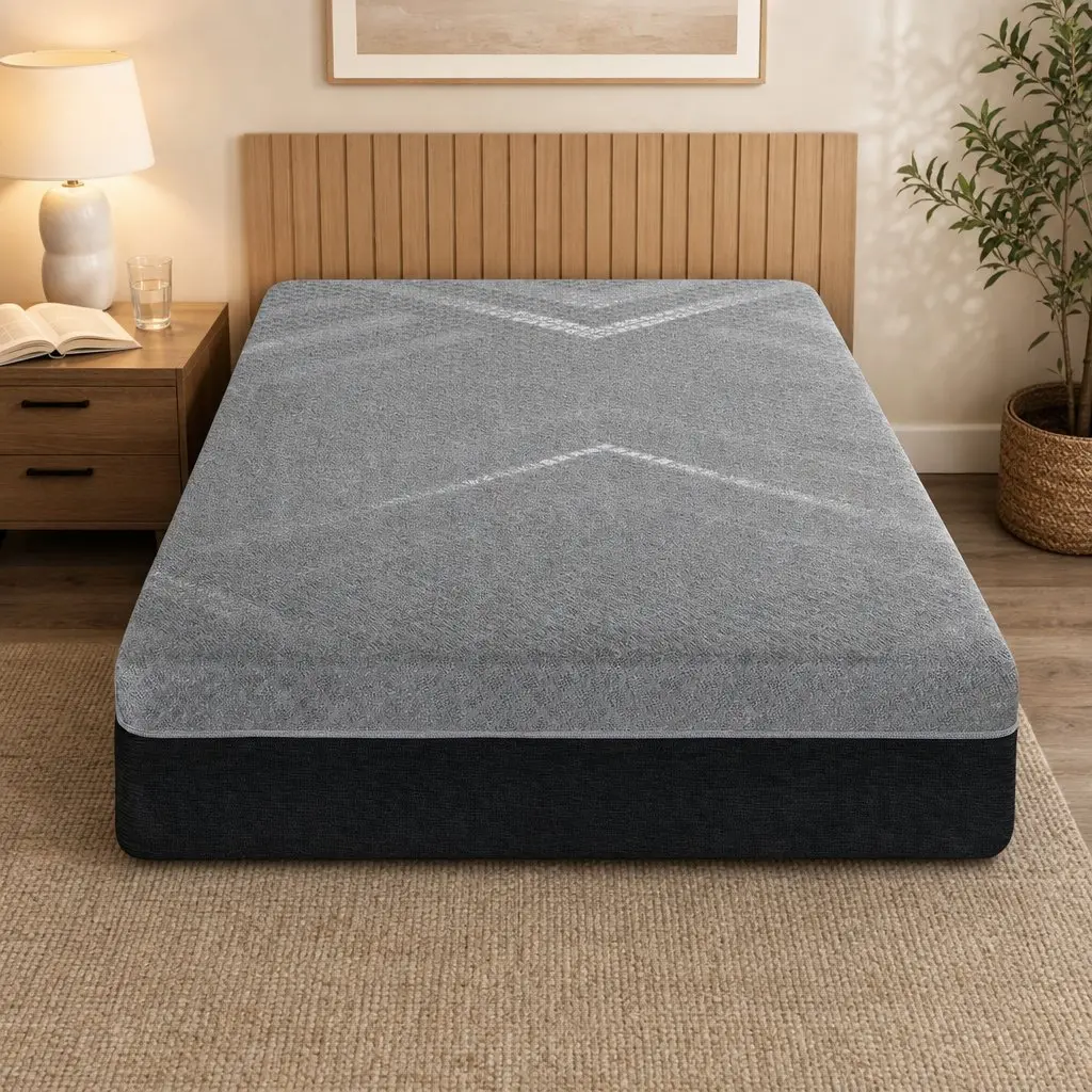 King Single Mattress Firm Pocket Spring 26cm Grey Breathable