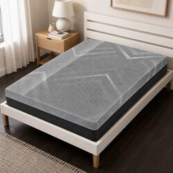 Single Mattress 26cm Firm Pocket Spring Dual Edge Support Dark Grey Bed