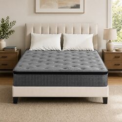 King Size Mattress 26cm Euro Top Latex Foam Medium-Firm Pocket Spring Bed
