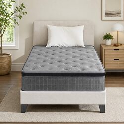 Single Mattress 26cm Latex Foam Euro Top Medium Firm Pocket Spring Bed