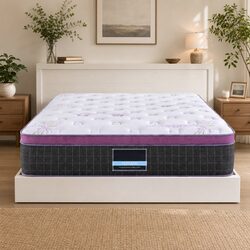 Queen Mattress Euro Top Firm Pocket Spring Edge Support Breathable Cooling Foam
