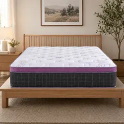 Queen Mattress Euro Top Firm Pocket Spring Edge Support Breathable Cooling Foam