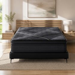 Double Mattress 35cm Hybrid Pocket Spring Bamboo Charcoal Foam Medium Firm Euro