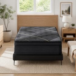 Single Mattress 35cm Hybrid Pocket Spring Bamboo Charcoal Foam Euro Top