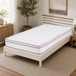 King Single Mattress 20cm Firm Pocket Spring Support Bedroom Guest Room White