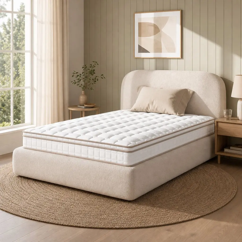King Single Mattress Firm 20cm Pocket Spring Support White
