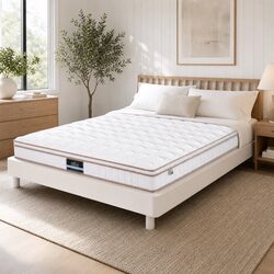 King Size Mattress 20cm Firm Pocket Spring Bedroom Guest Room White