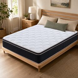 Double Mattress 35cm Firm Copper Memory Foam 7-Zone Pocket Springs Edge Support