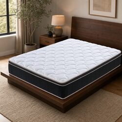 King Size Mattress 35cm Firm Pocket Spring Copper Memory Foam Euro Top Sleep
