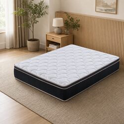 Queen Mattress 35cm Firm with Copper Memory Foam 7-Zone Pocket Springs Edge