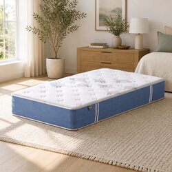 King Single Mattress 25cm Pocket Spring Euro Top Medium Firm Support Bamboo