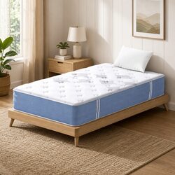 King Single Mattress 25cm Pocket Spring Euro Top Medium Firm Support Bamboo