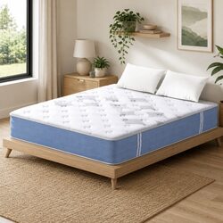 King Size Mattress 25cm Pocket Spring Medium Firm Euro Top Bed Sleep Support
