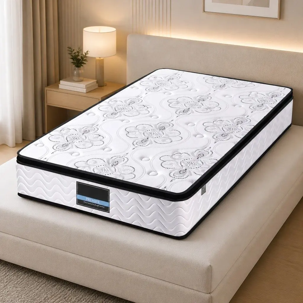 King Single Mattress Pocket Spring Euro Top 30cm Medium Firm Breathable Foam