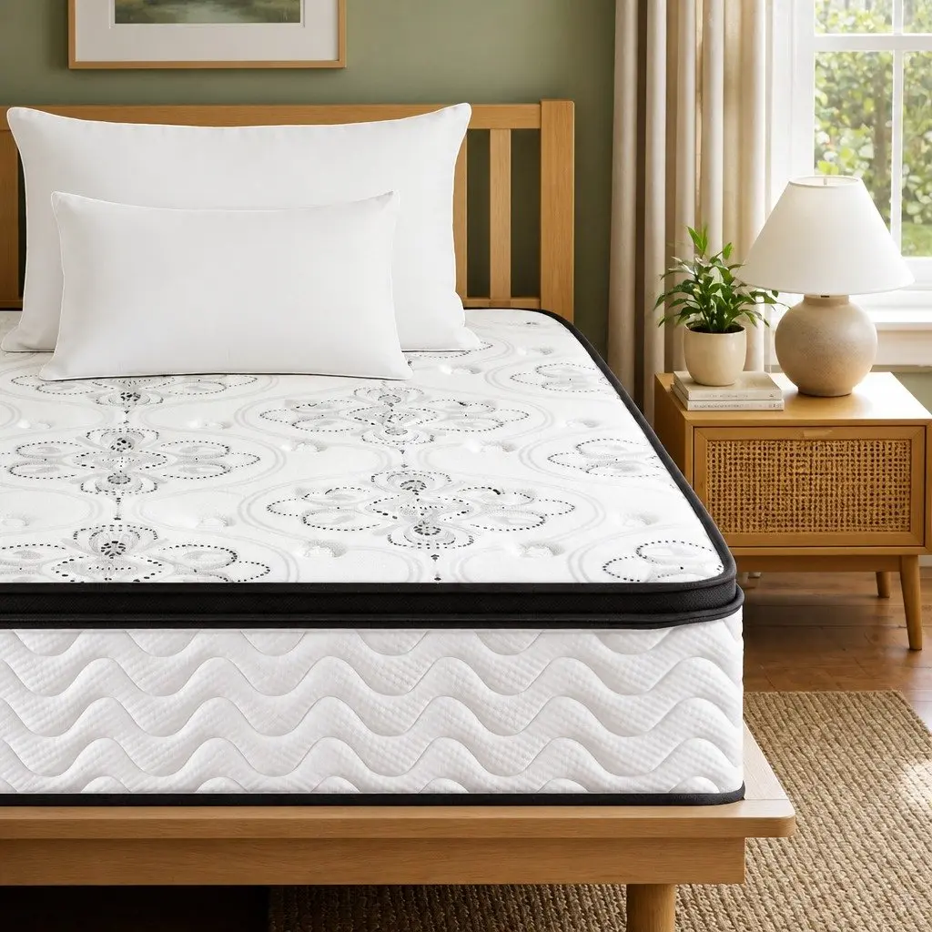 King Single Mattress Pocket Spring Euro Top 30cm Medium Firm Breathable Foam
