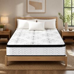 King Size Mattress 30cm Pocket Spring Euro Top Medium Firm Foam Bed Vacuum