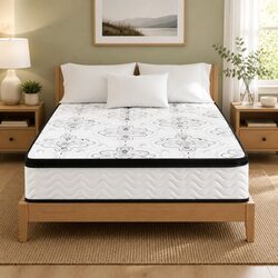 Queen Mattress 30cm Pocket Spring Euro Top Medium Firm Foam Breathable Sleep Bed